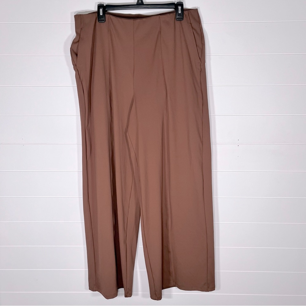 Old Navy Powersoft Go Dry Wide Leg Burnt Orange Pull On Pants Size XL